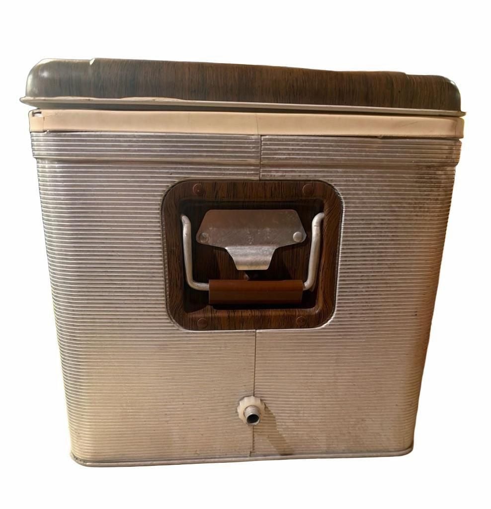 Poloron Vintage Aluminum Ice Chest Cooler 3