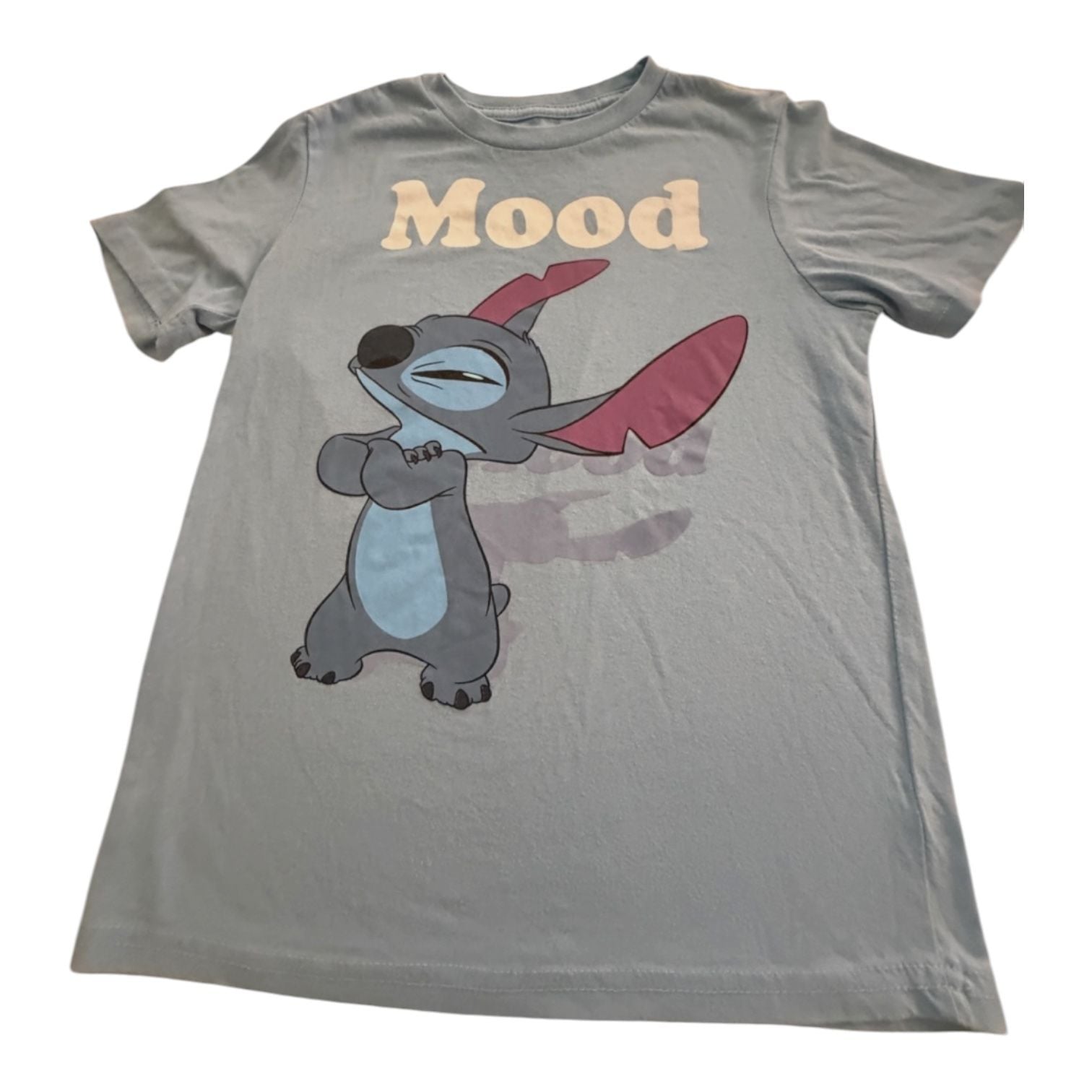 Disney Lilo & Stitch Mood T-Shirt Blue Graphic Tee M 2
