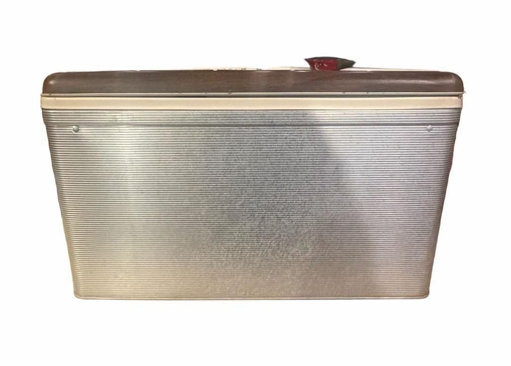 Poloron Vintage Aluminum Ice Chest Cooler 5