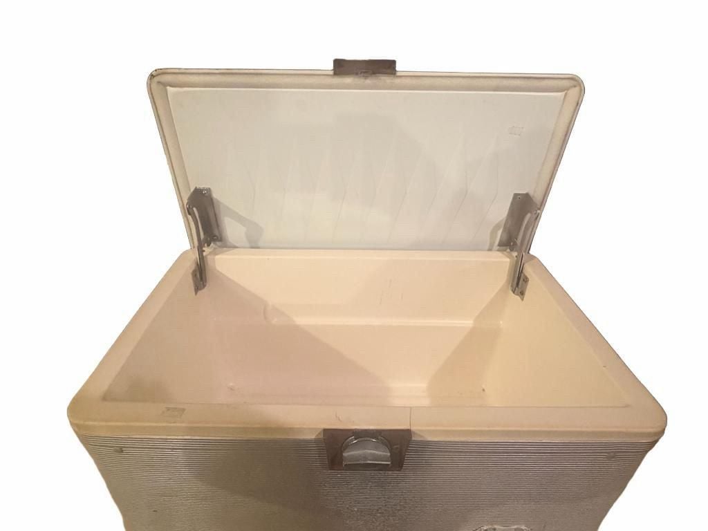 Poloron Vintage Aluminum Ice Chest Cooler 7