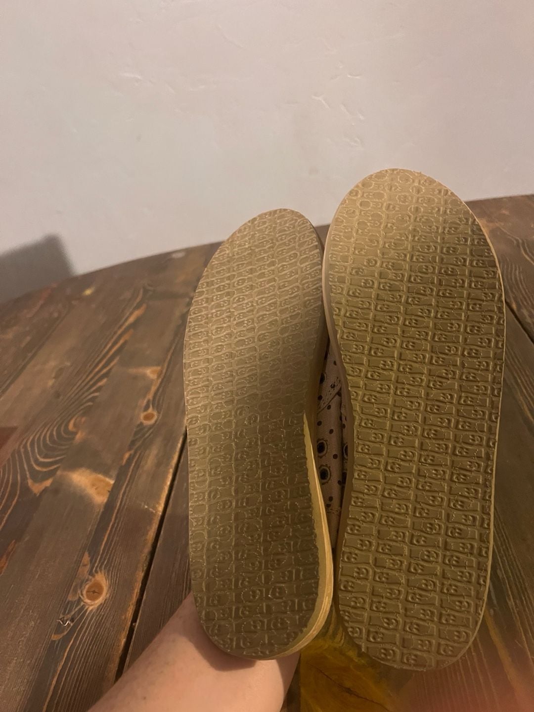 Sanuk Hot Dotty Slip-On Shoes Size 9 Beige Polka Dot 5