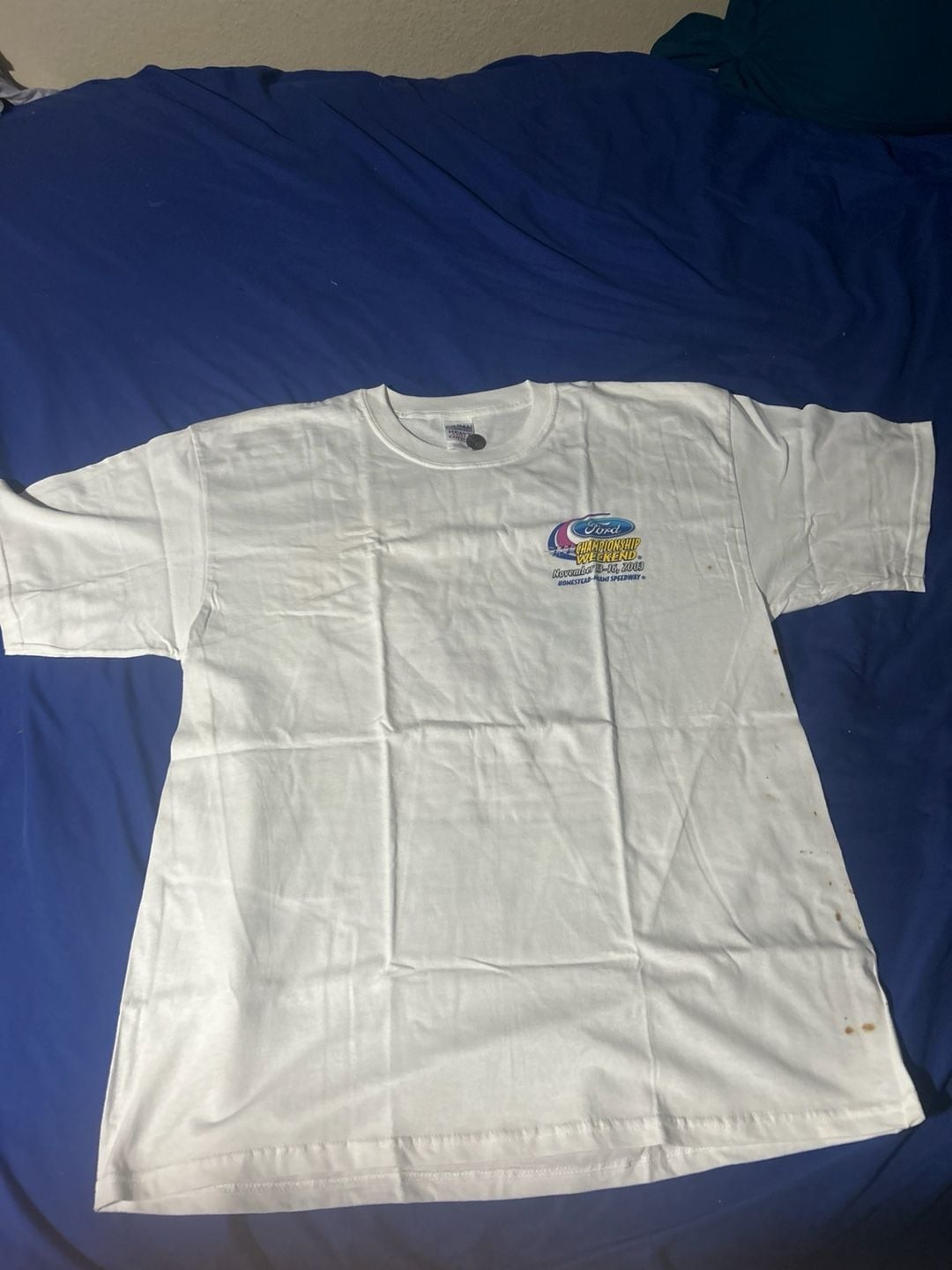 Vintage Nascar Championship Weekend 2003 T-Shirt Size XL White 4