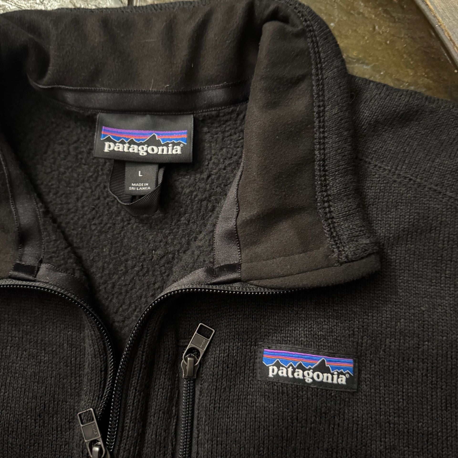 Patagonia Better Sweater Vest Size L Black Fleece Full Zip 4