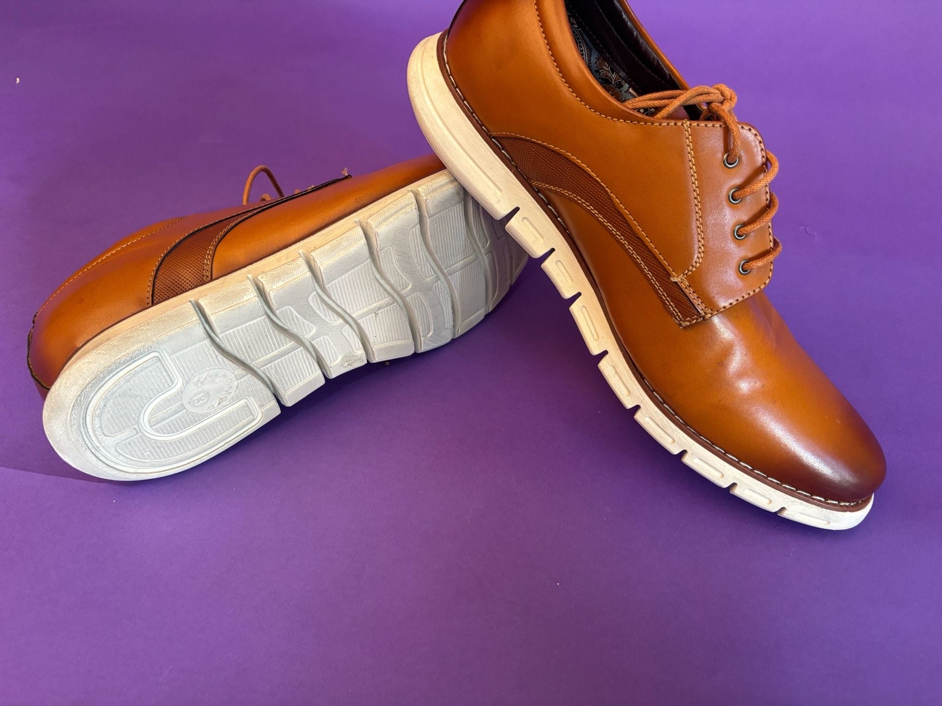 Bruno Marc Oxford Dress Shoes Size 13 Brown Leather 3