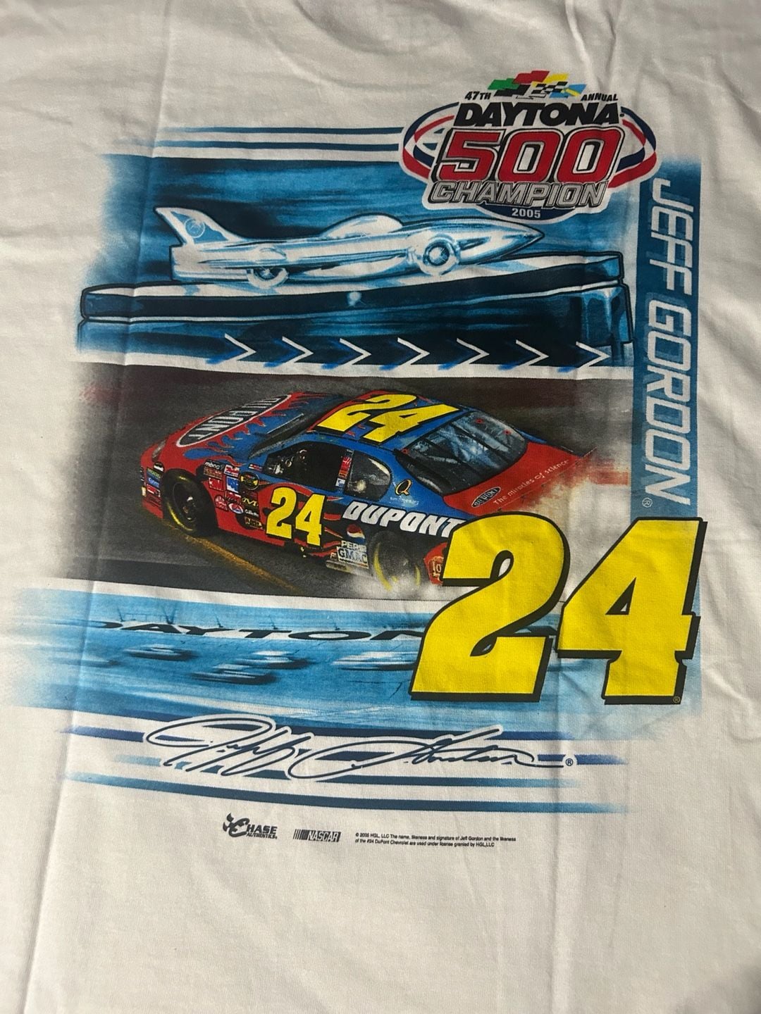 Chase Authentics Jeff Gordon Daytona 500 Champion T-Shirt XL White 3