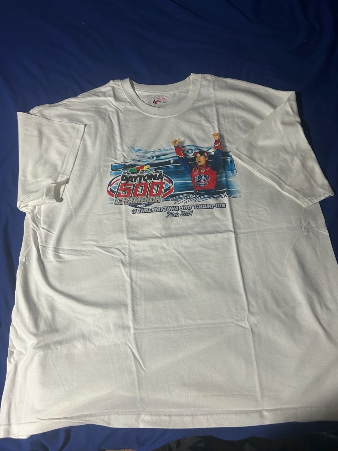 Chase Authentics Jeff Gordon Daytona 500 Champion T-Shirt XL White 5