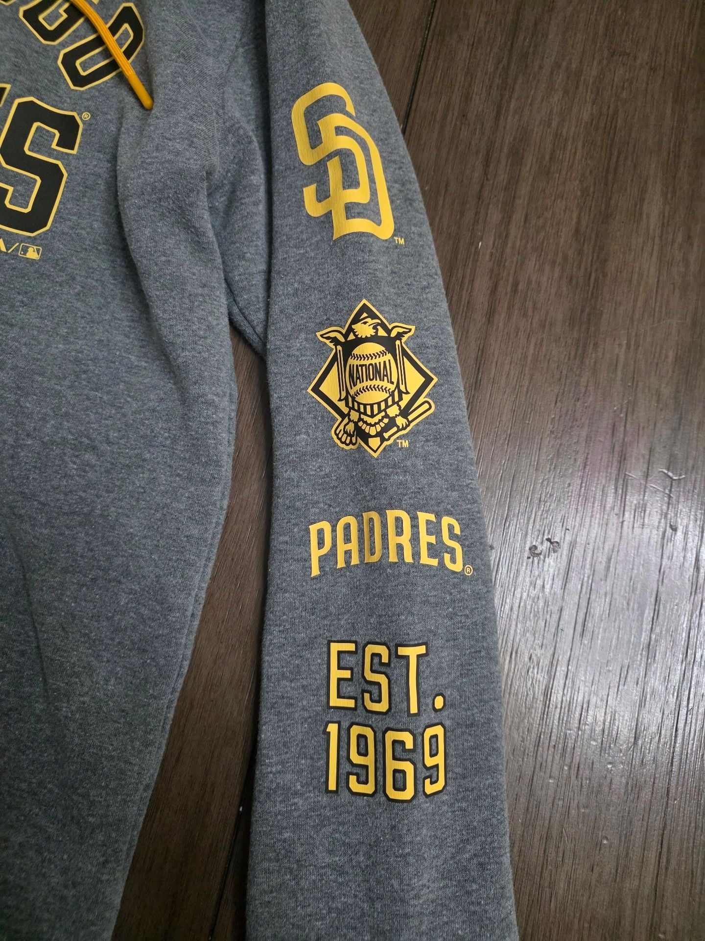 Majestic San Diego Padres Hoodie Size M Gray MLB Baseball Sweatshirt 5