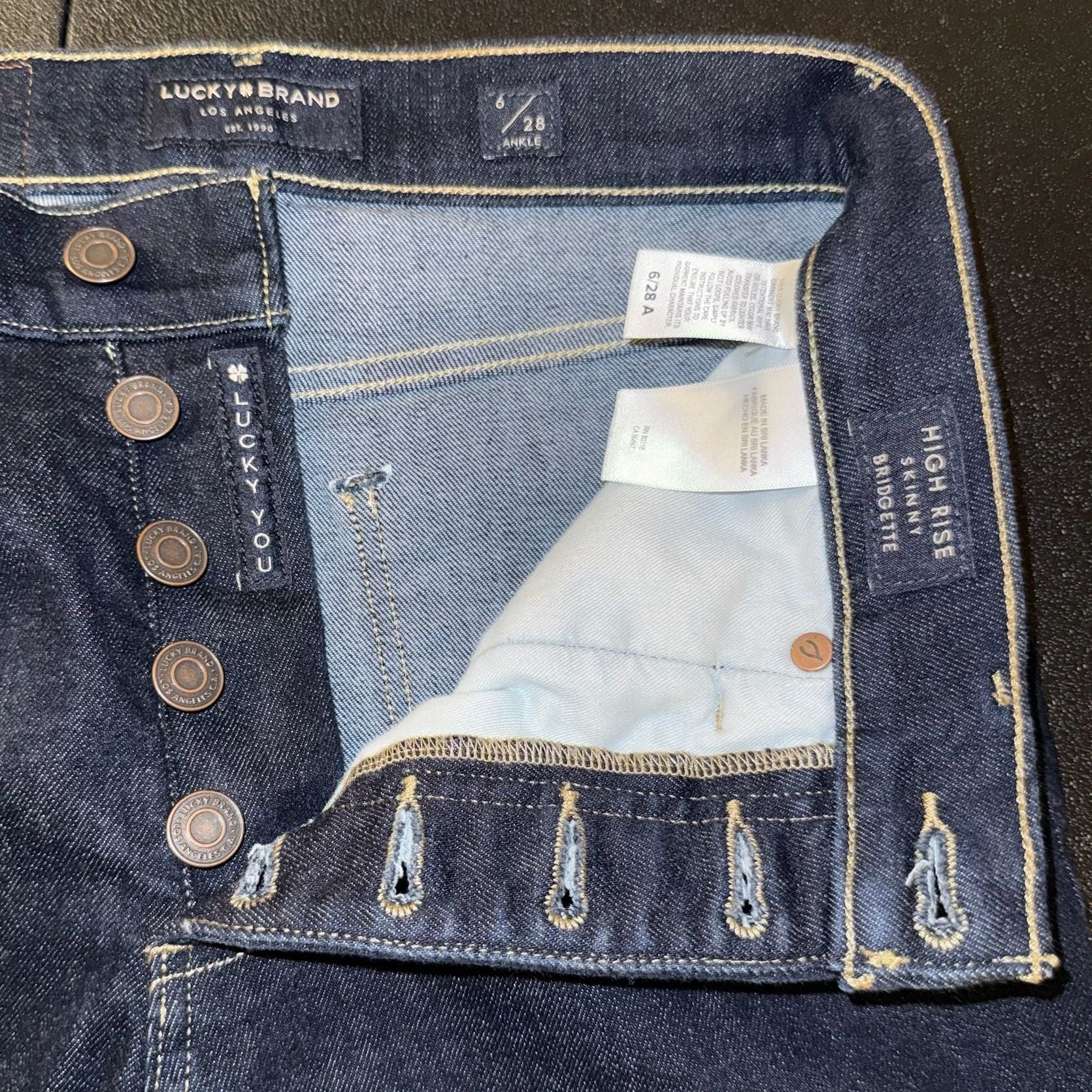 Lucky Brand Bridgette Skinny Ankle Jeans 6/28 A Blue 3