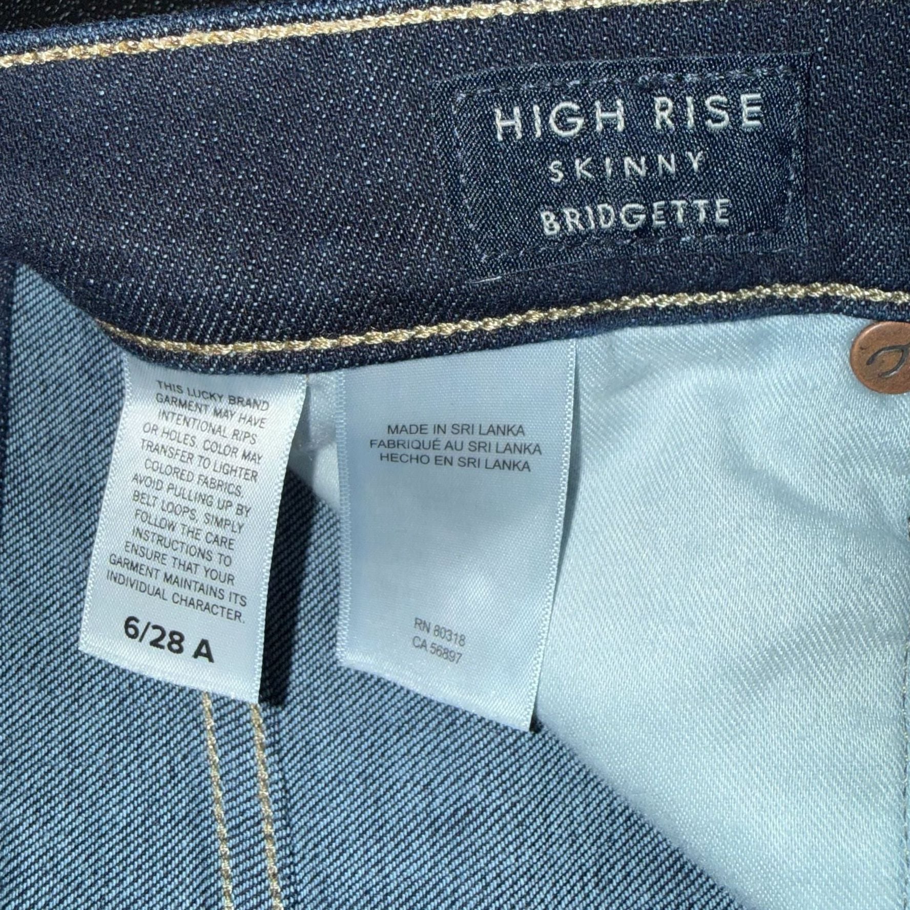 Lucky Brand Bridgette Skinny Ankle Jeans 6/28 A Blue 4