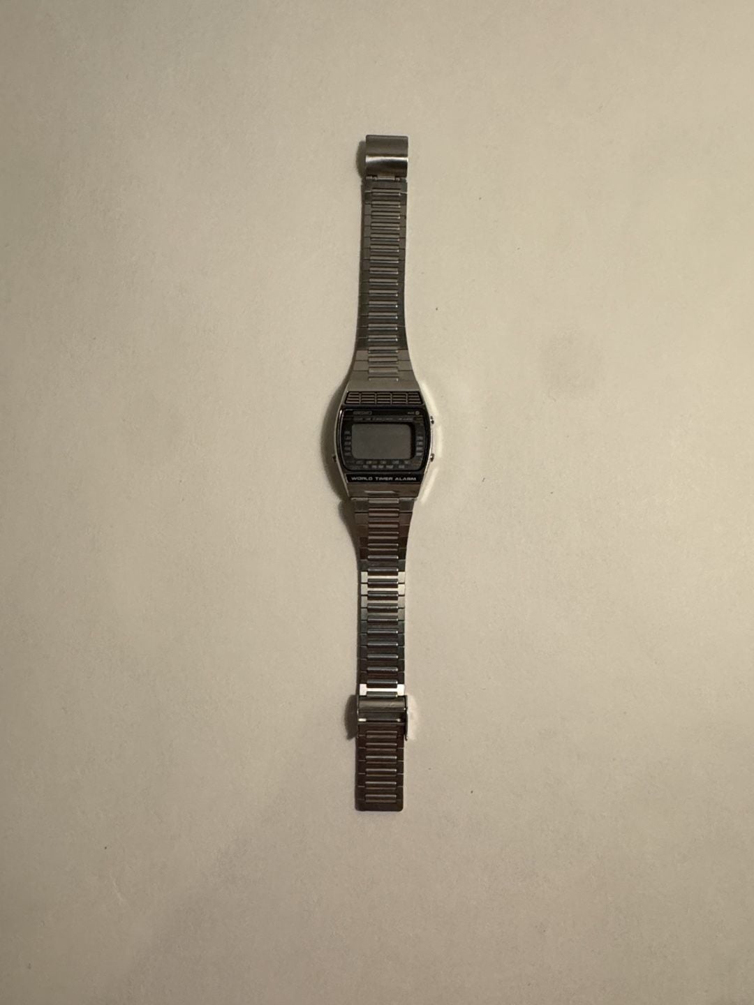 Seiko World Timer Alarm Digital Watch A239-5009 Stainless Steel 2