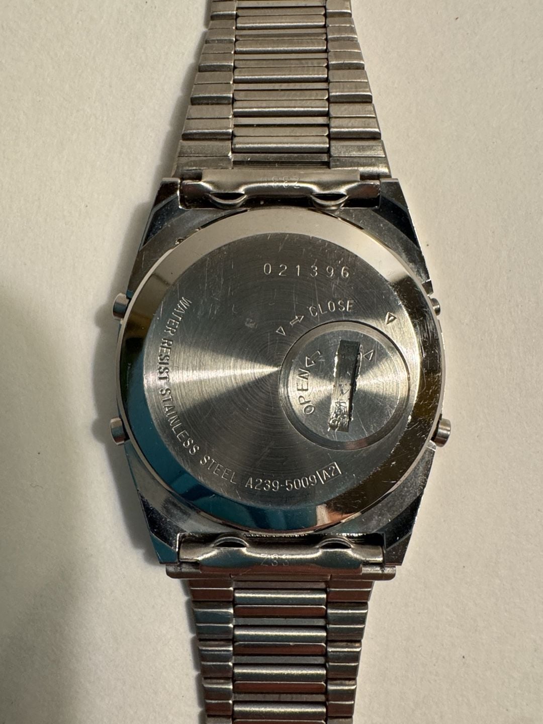 Seiko World Timer Alarm Digital Watch A239-5009 Stainless Steel 4
