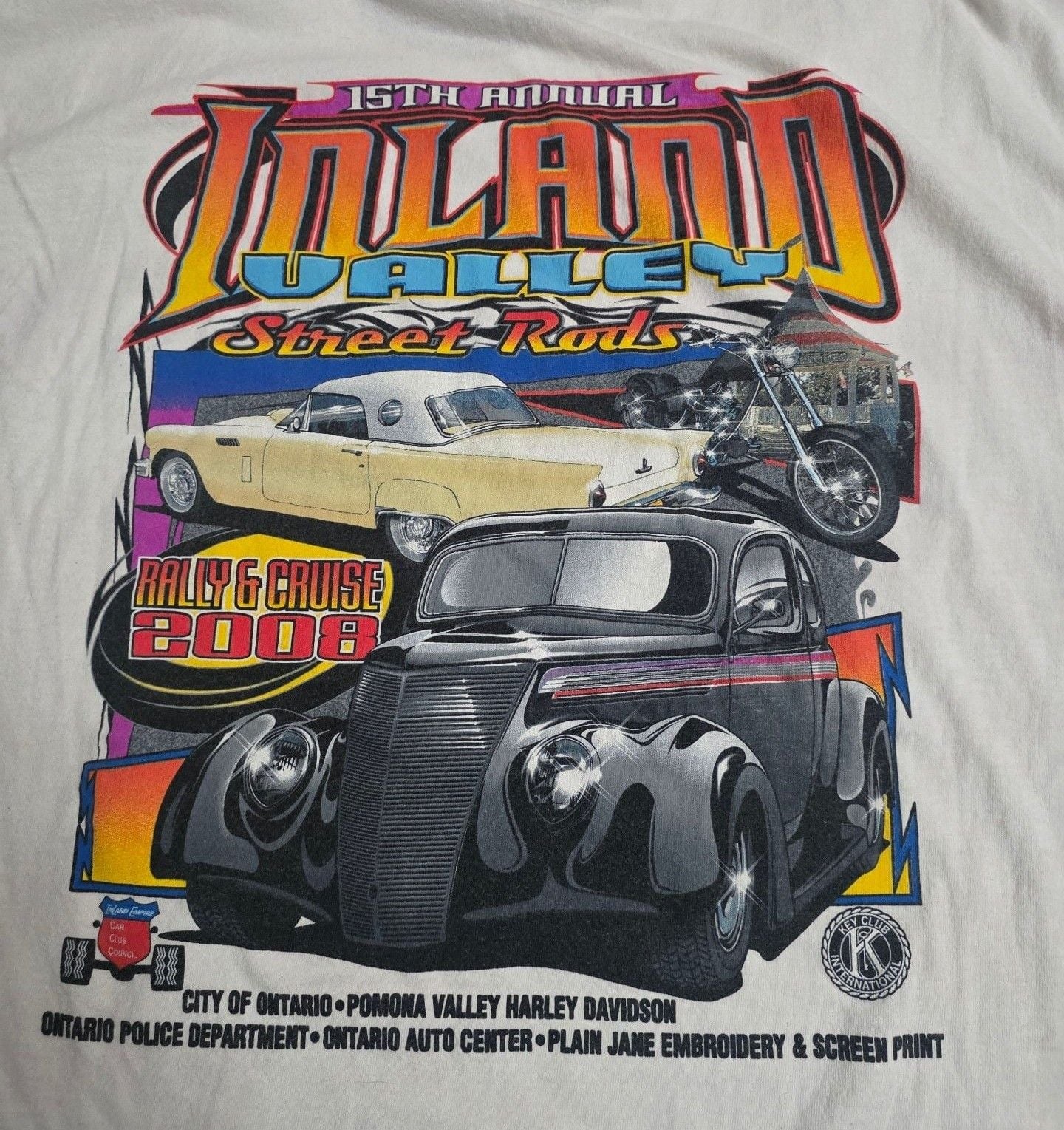 Inland Valley Street Rods 2008 T-Shirt White 3