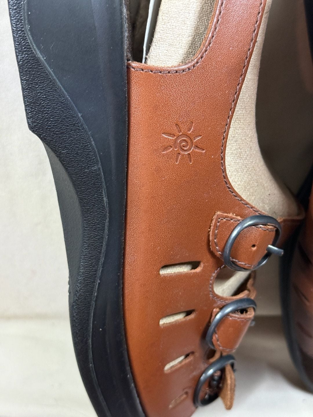 Clarks Springers Sandals Brown Leather 7