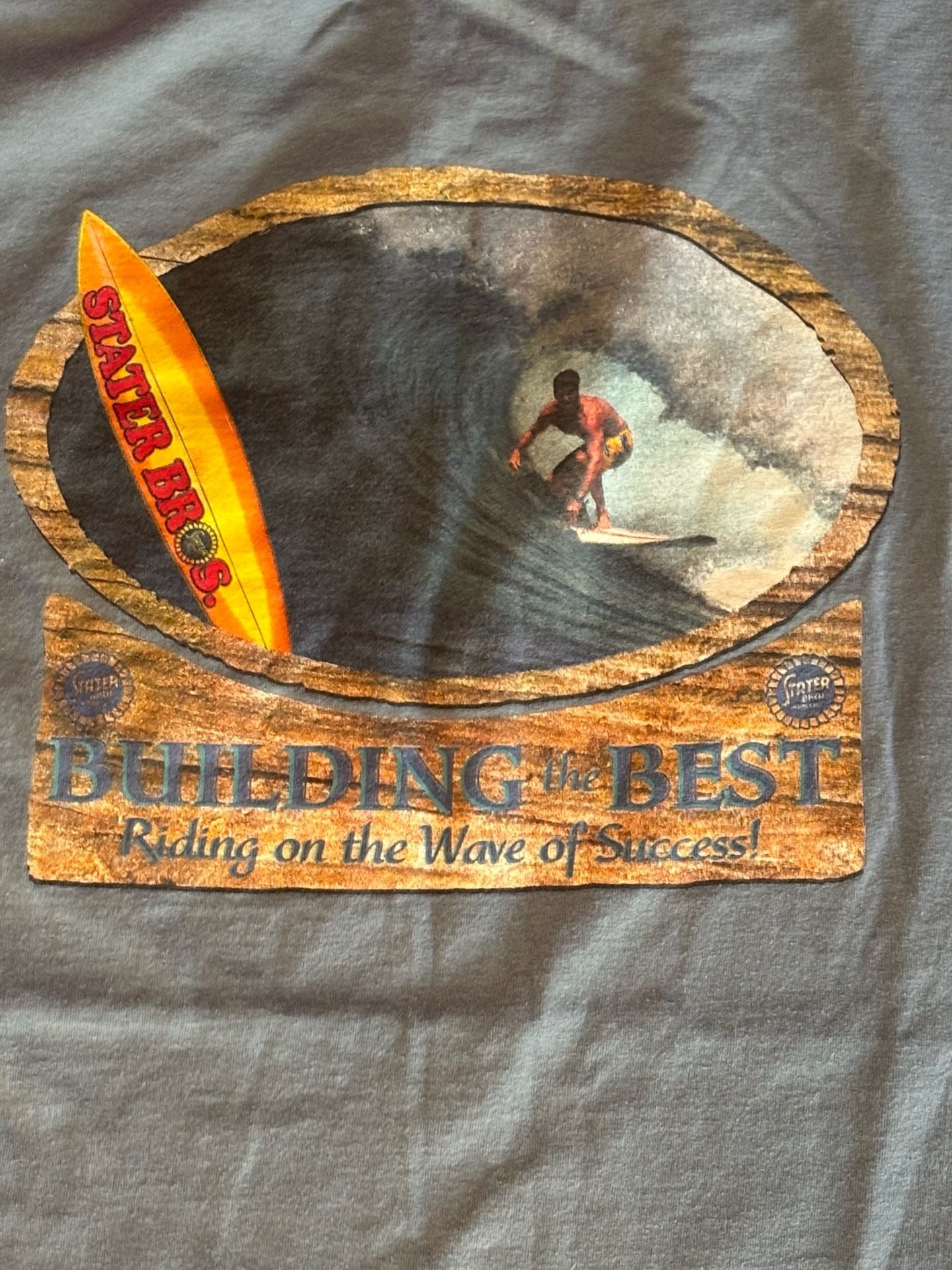 Stater Bros T-Shirt Size 2XL surfing Graphic grey 2