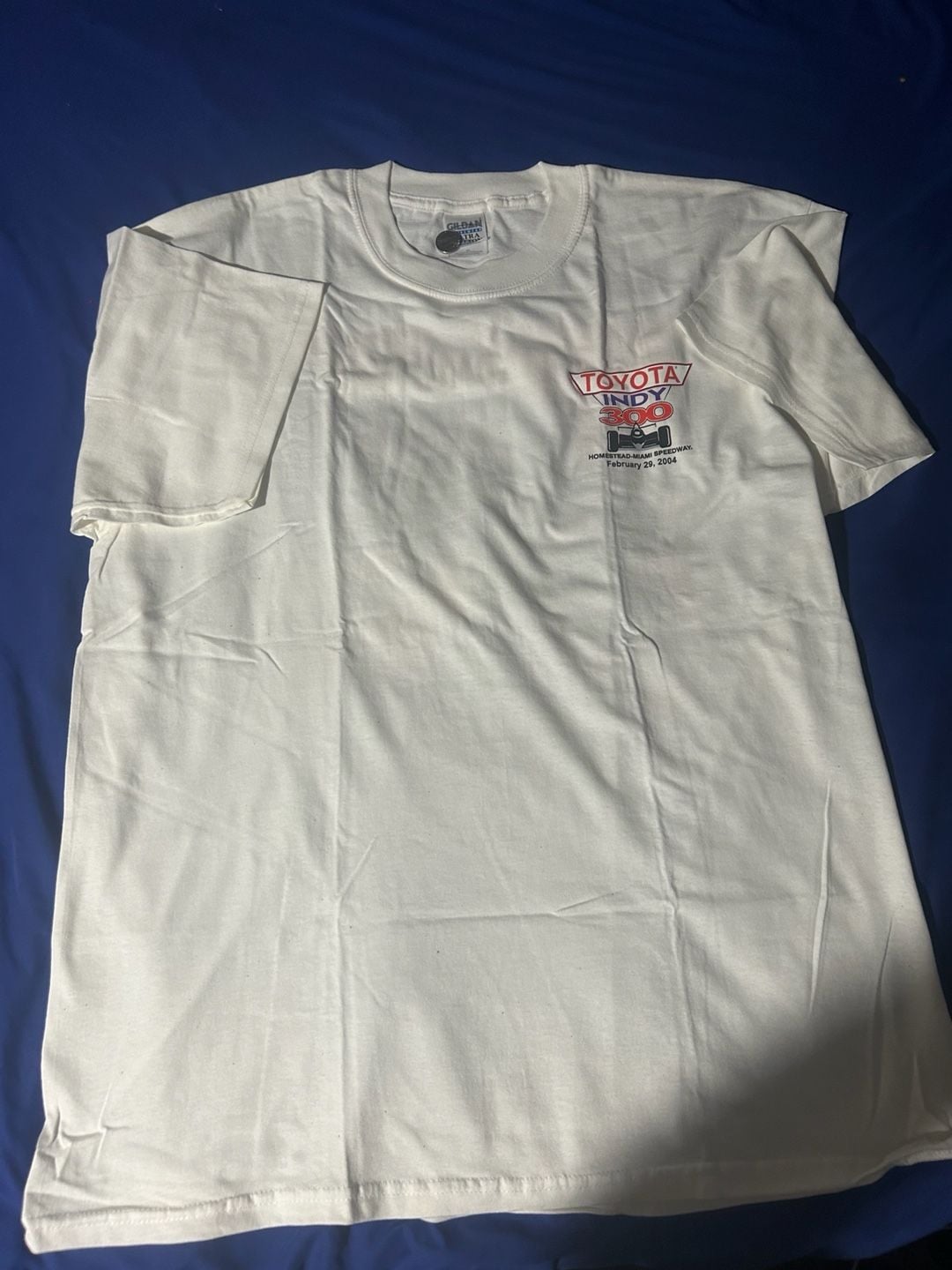 Vintage Nascar Toyota Indy 300 2004 Homestead-Miami Speedway Size XL White T-Shirt 5