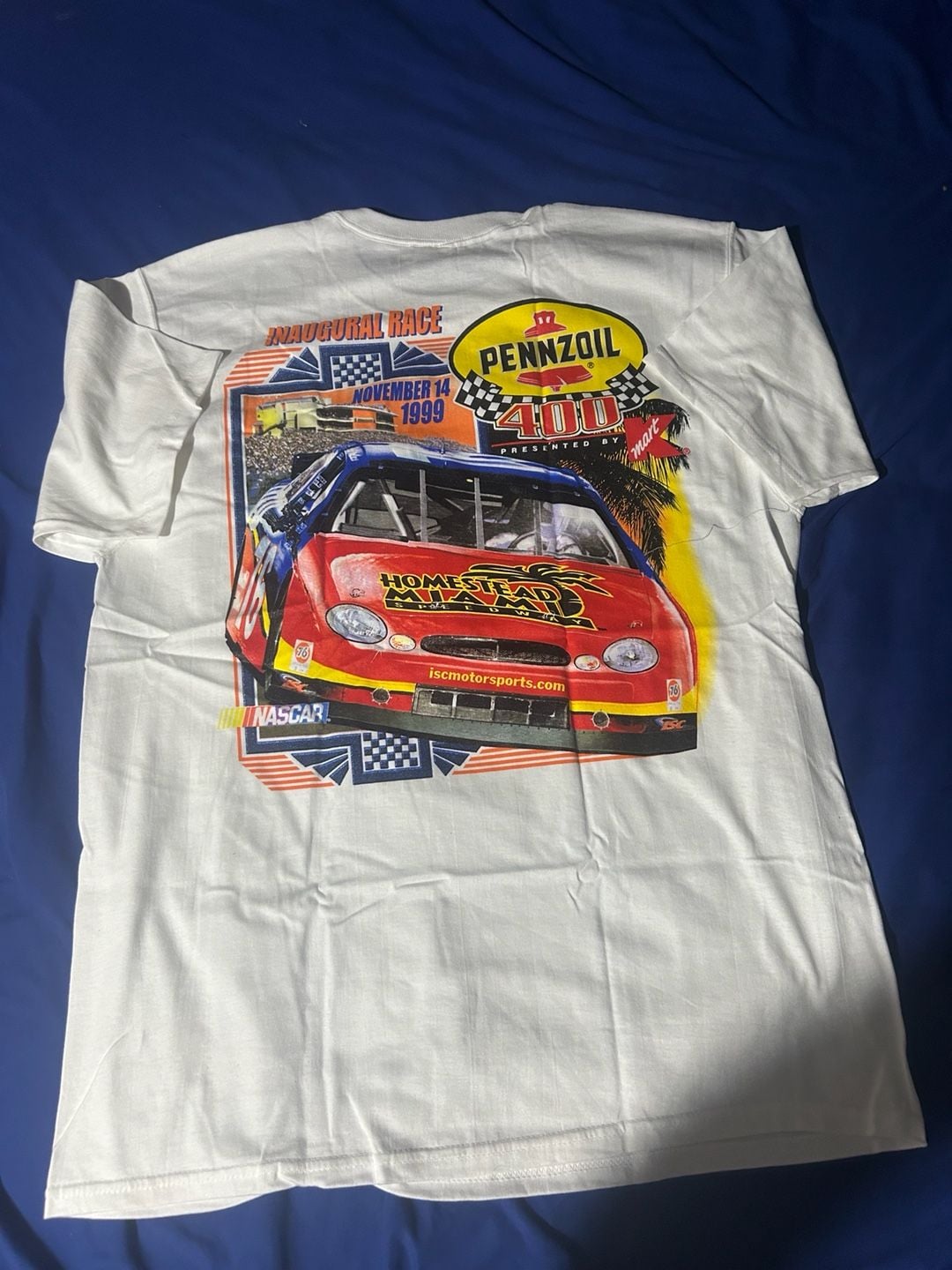 Vintage Pennzoil 400 Nascar T-Shirt Size XL White 3