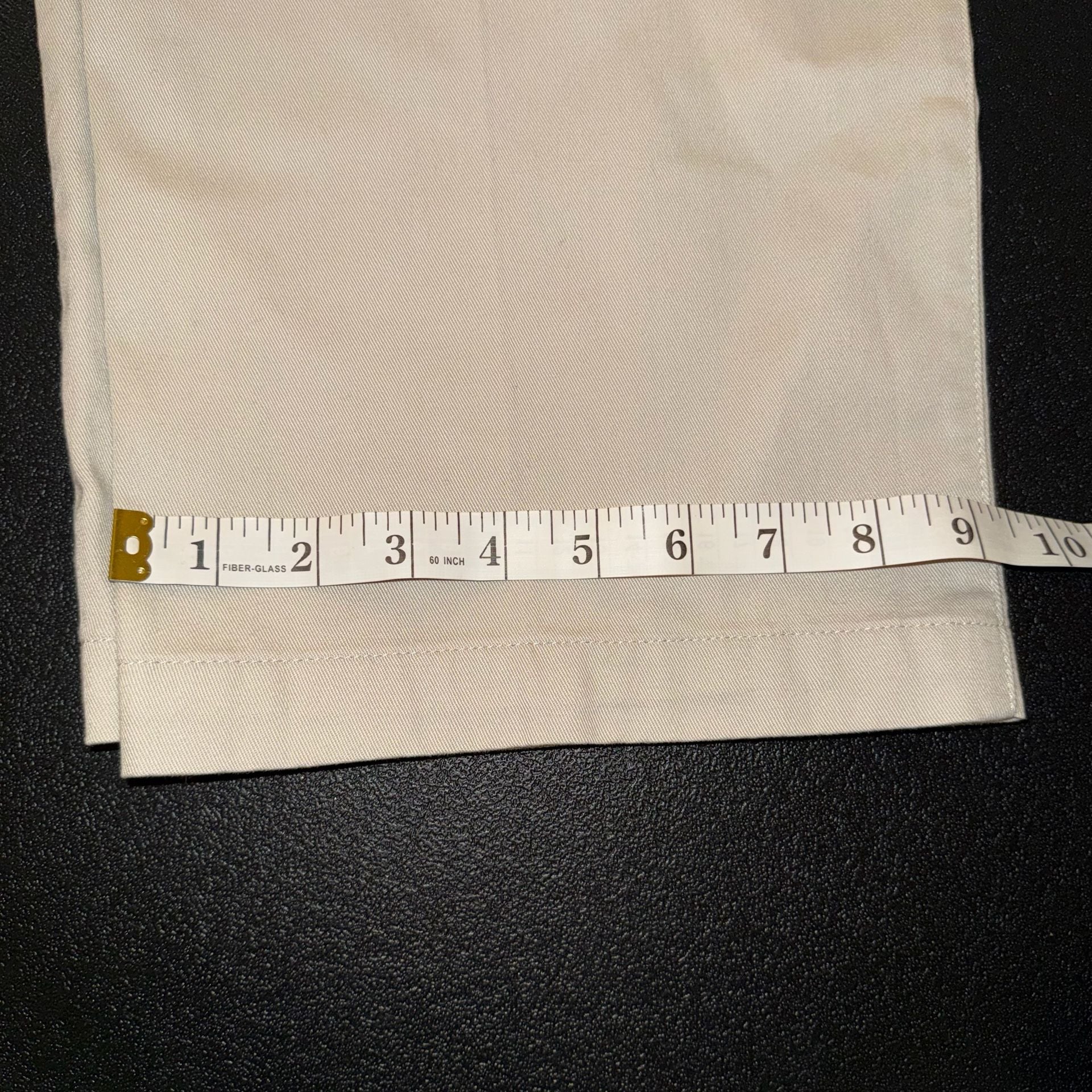 100% Cotton Orvis Pleated Chino Pants 38x32 Beige  7