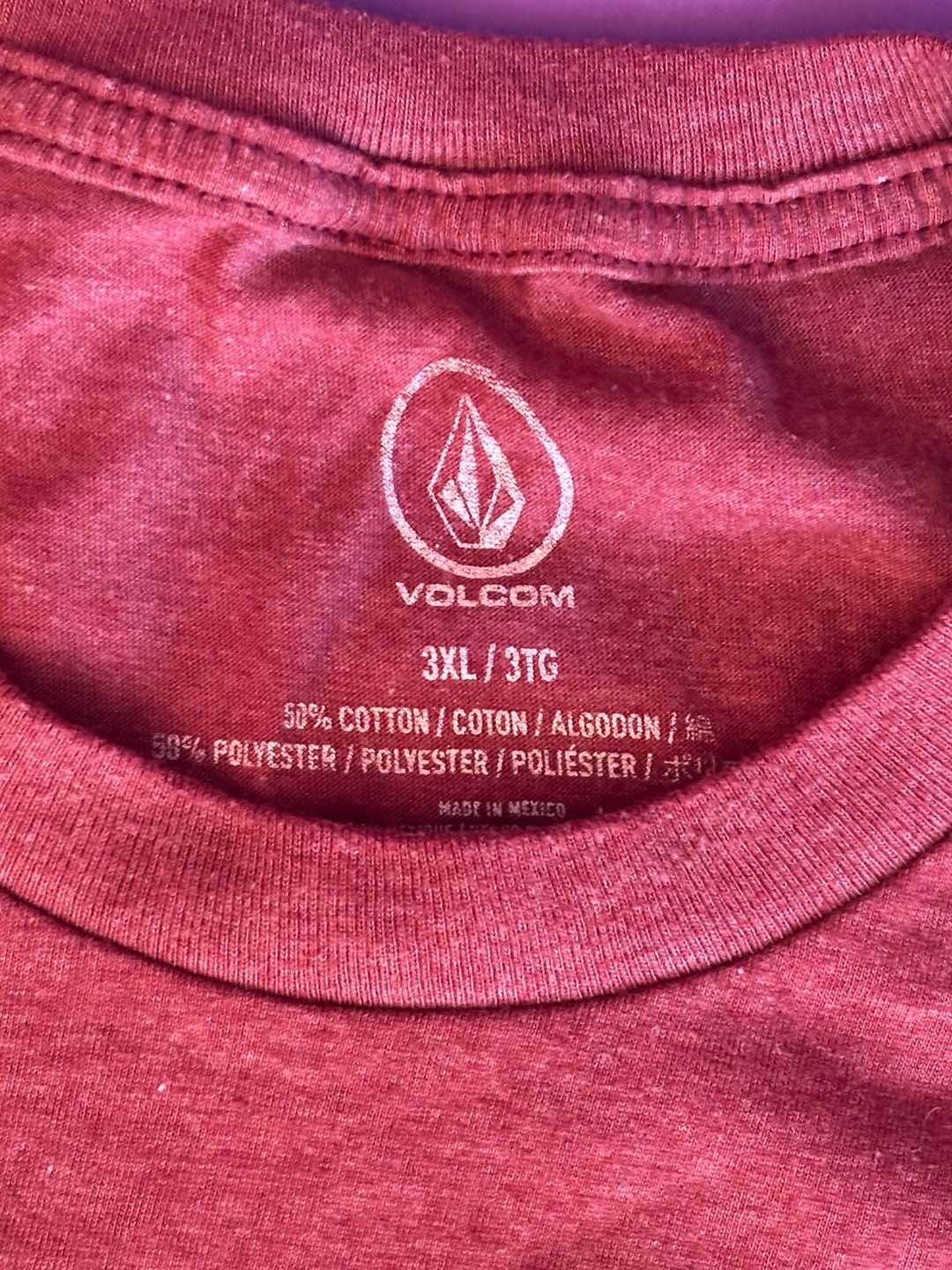 Volcom Graphic T-Shirt Size 3XL Red Cotton Blend 3