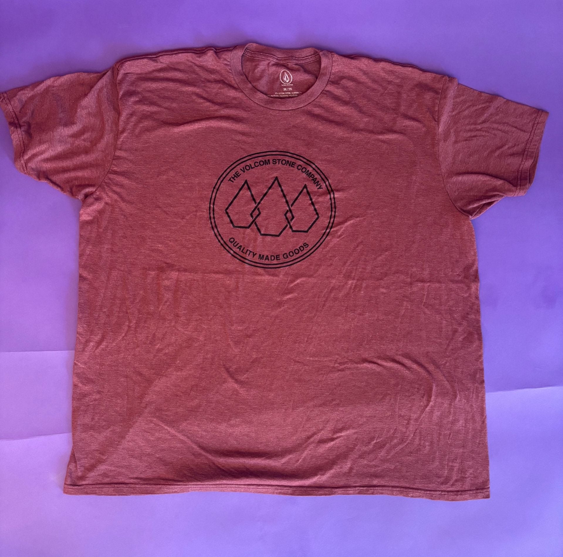 Volcom Graphic T-Shirt Size 3XL Red Cotton Blend 4