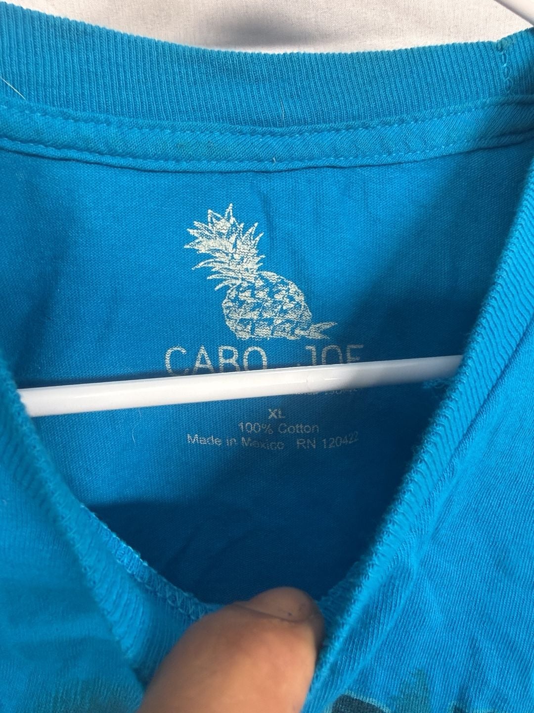 Caro Joe Work The Curse Of The Drinking Class T-Shirt Size XL Blue 4