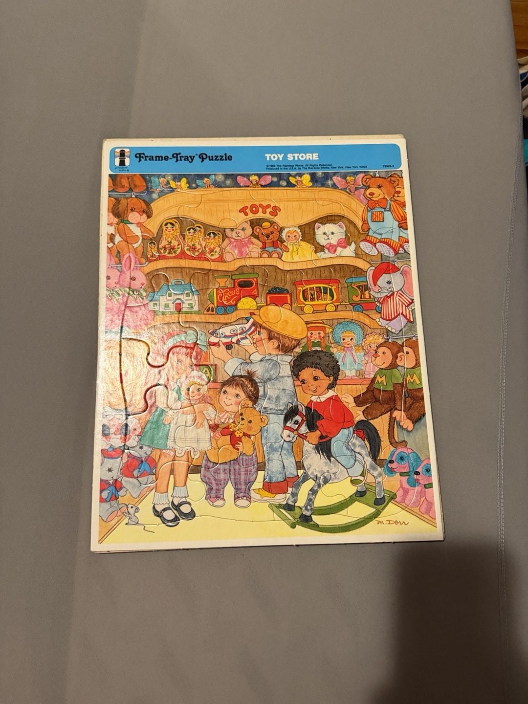 The Rainbow Works Toy Store Frame-Tray Puzzle 1989 Vintage 1