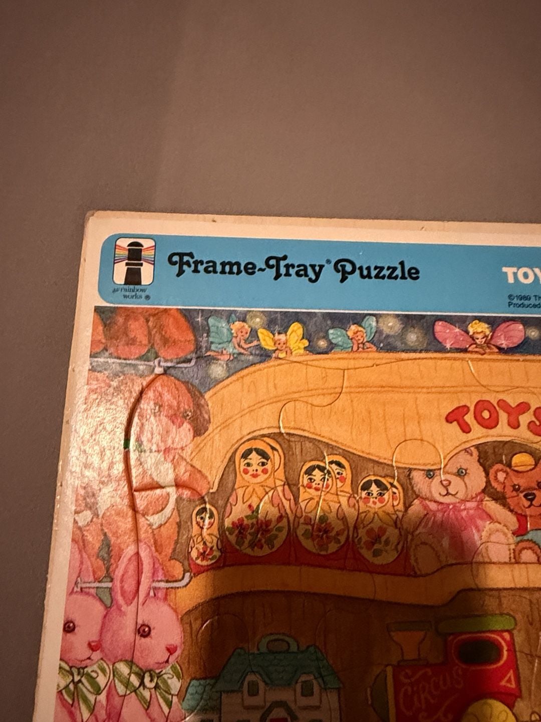 The Rainbow Works Toy Store Frame-Tray Puzzle 1989 Vintage 2