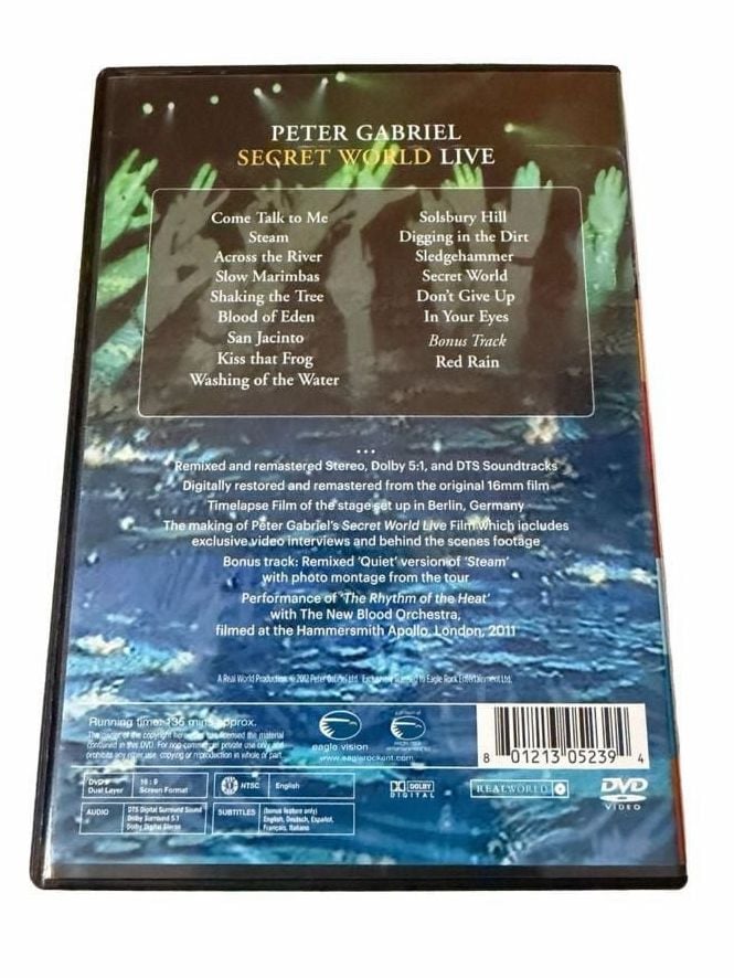 Peter Gabriel Secret World Live DVD 2