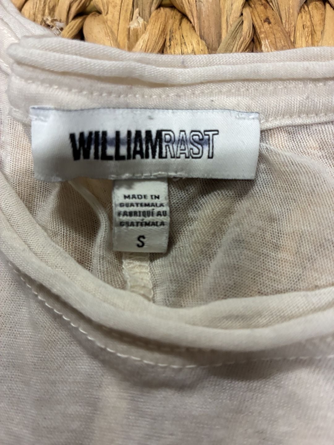 William Rast Rock Royalty Graphic T-Shirt Size S White Distressed 3
