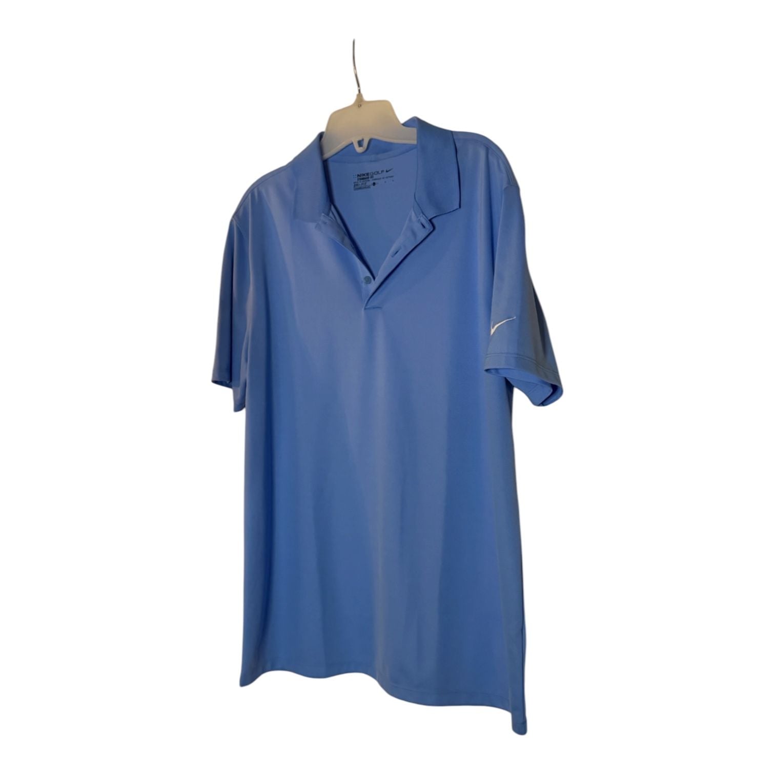 Nike Golf Polo Shirt Size L Blue Dri-FIT Short Sleeve 3