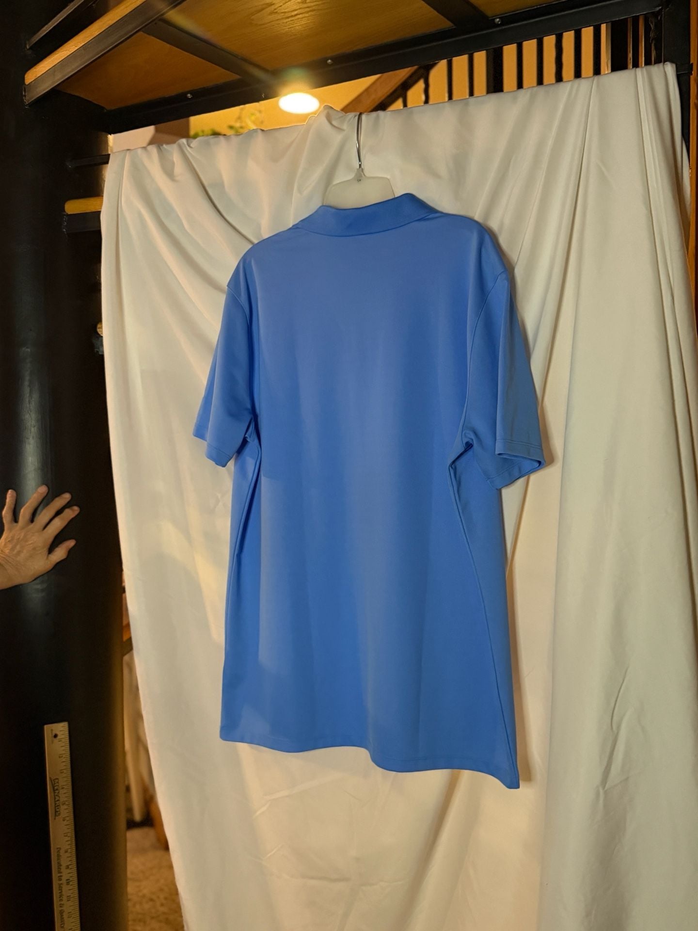 Nike Golf Polo Shirt Size L Blue Dri-FIT Short Sleeve 6