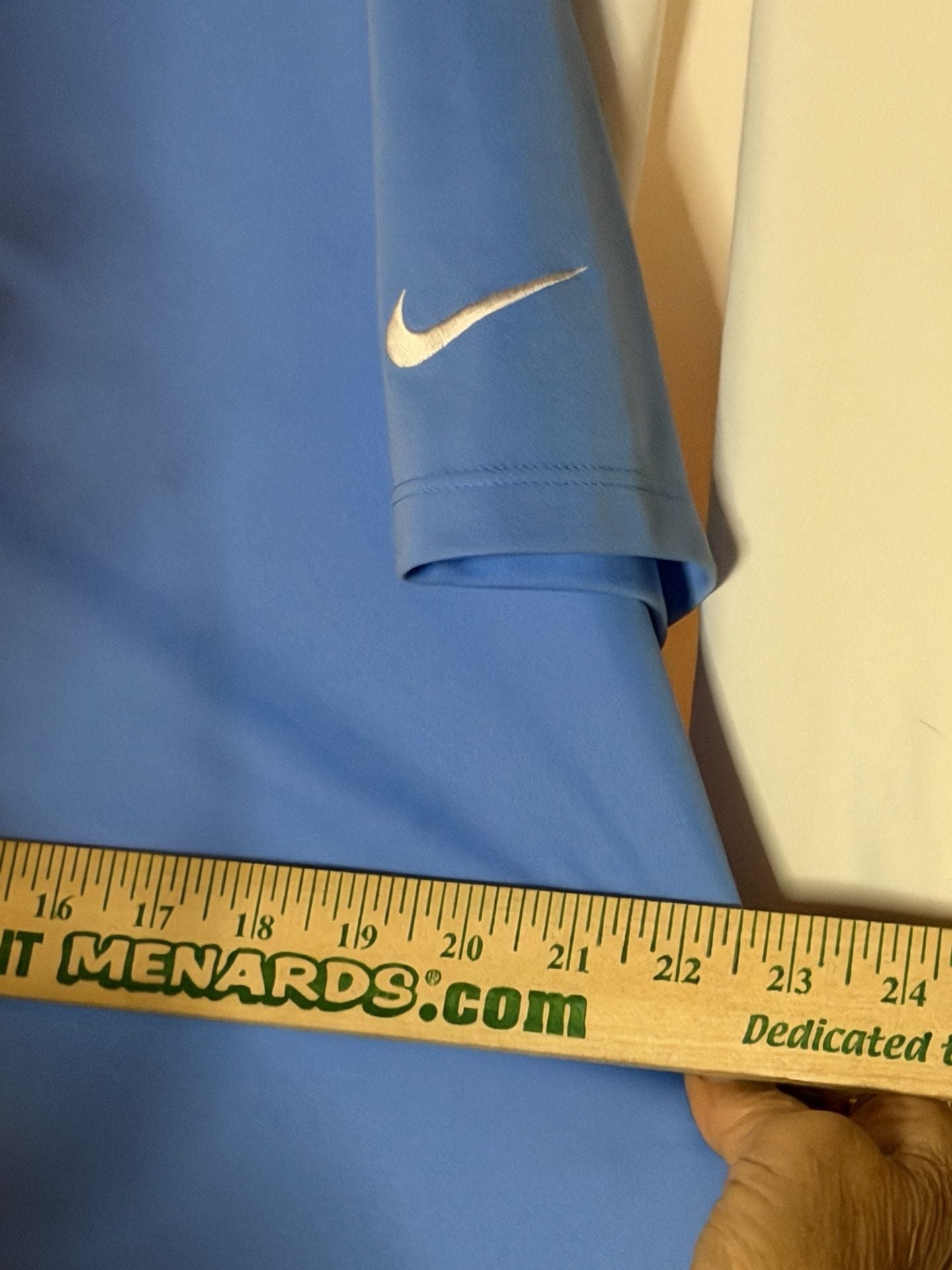 Nike Golf Polo Shirt Size L Blue Dri-FIT Short Sleeve 8