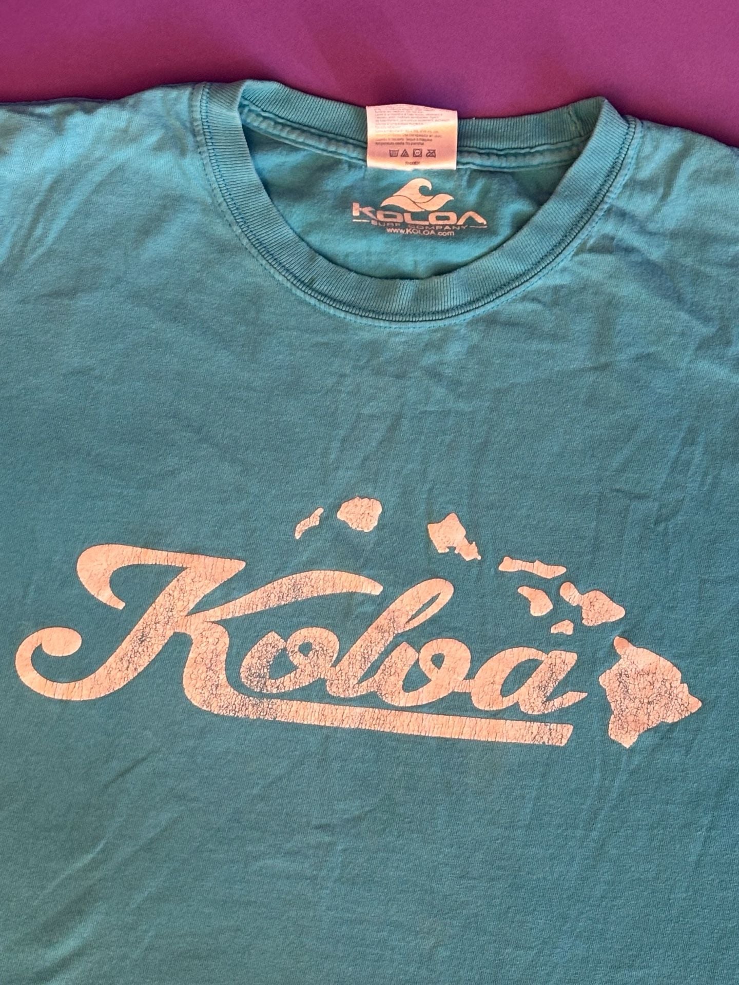 Koloa Surf Company Graphic T-Shirt Size Adult 2XLT Teal 2