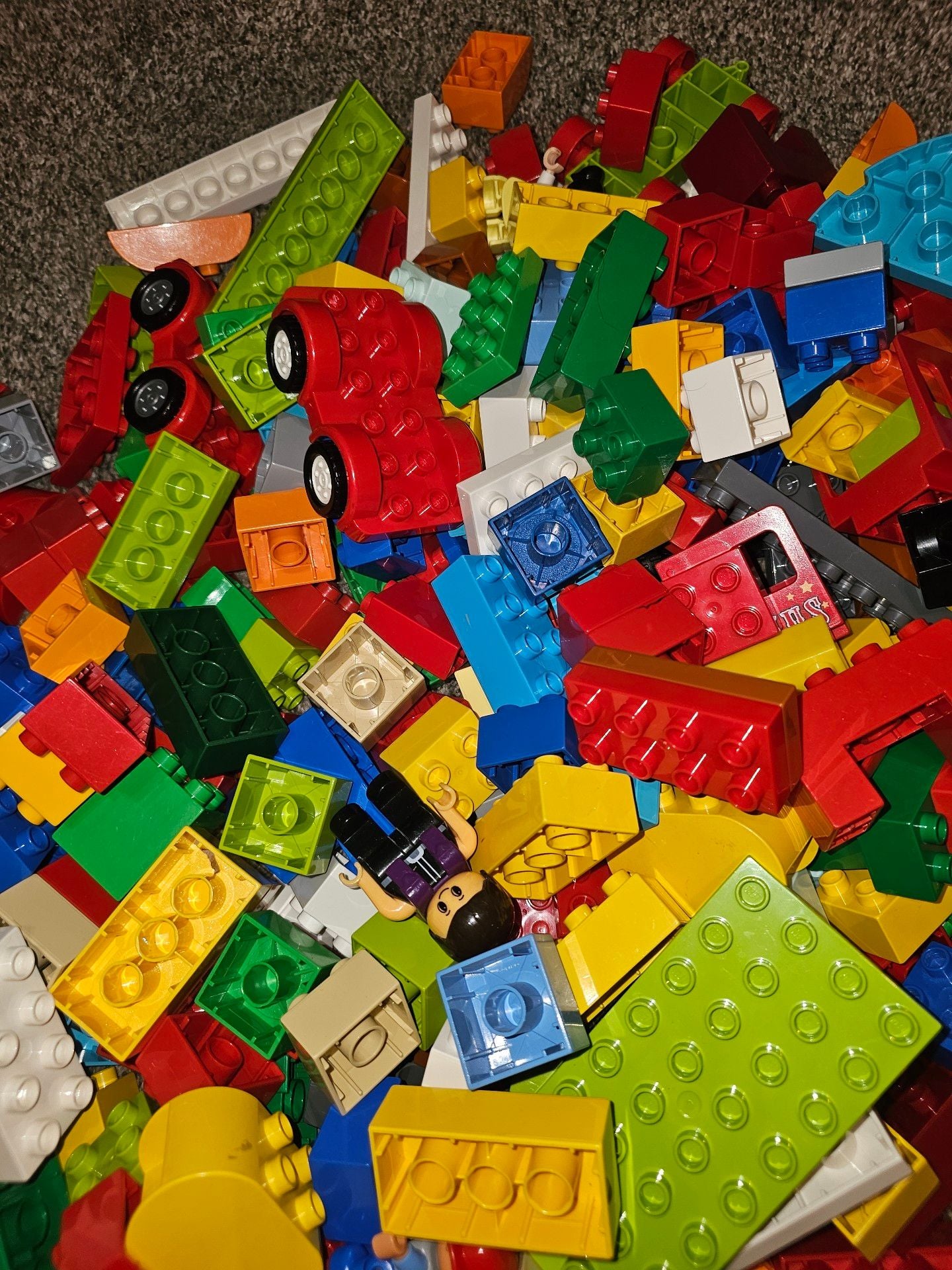 4 - Lego Duplo Building Blocks Mixed Lot With Airplane over 295 pc and 8 lbs 2