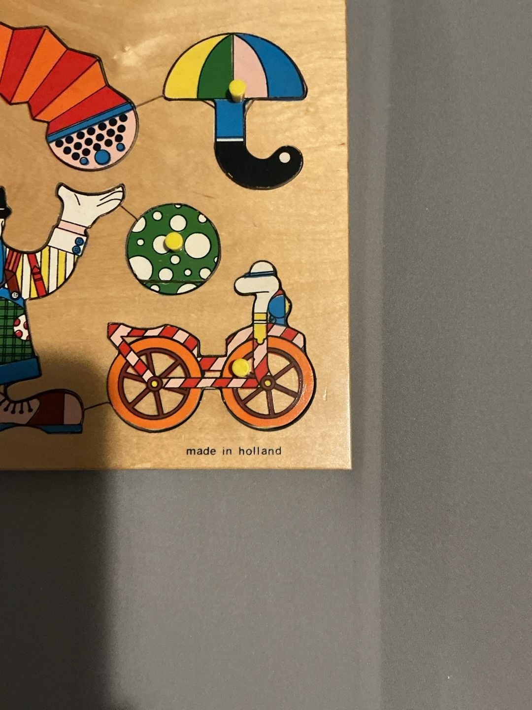Acre Toy Vintage Wooden Puzzle Made in Holland Circus Fun, 1980's 3