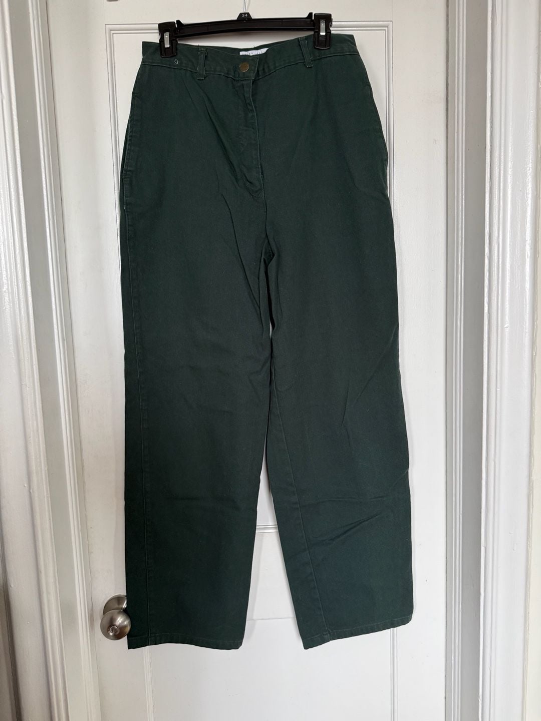 Perry Ellis America Pants Green Cotton Twill 2