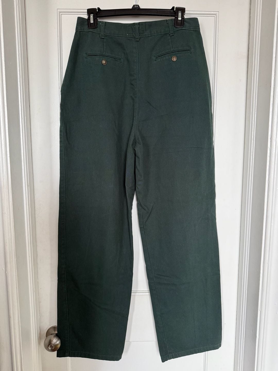 Perry Ellis America Pants Green Cotton Twill 3