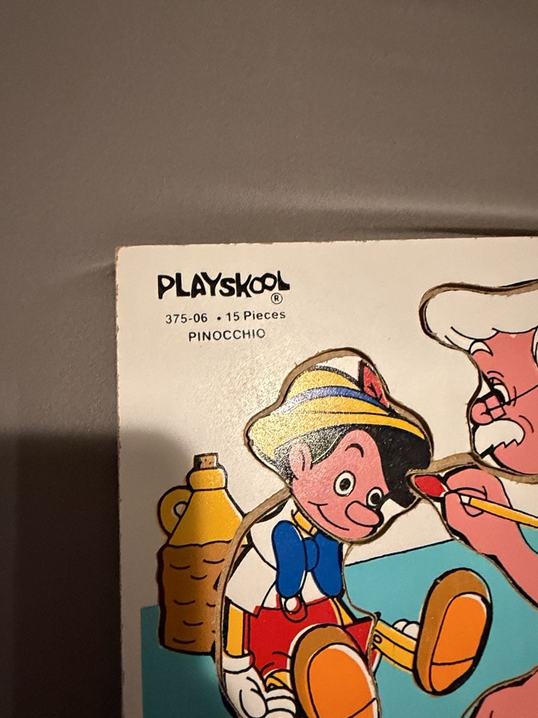 Playskool Pinocchio Wooden Puzzle 375-06 15 Pieces 2