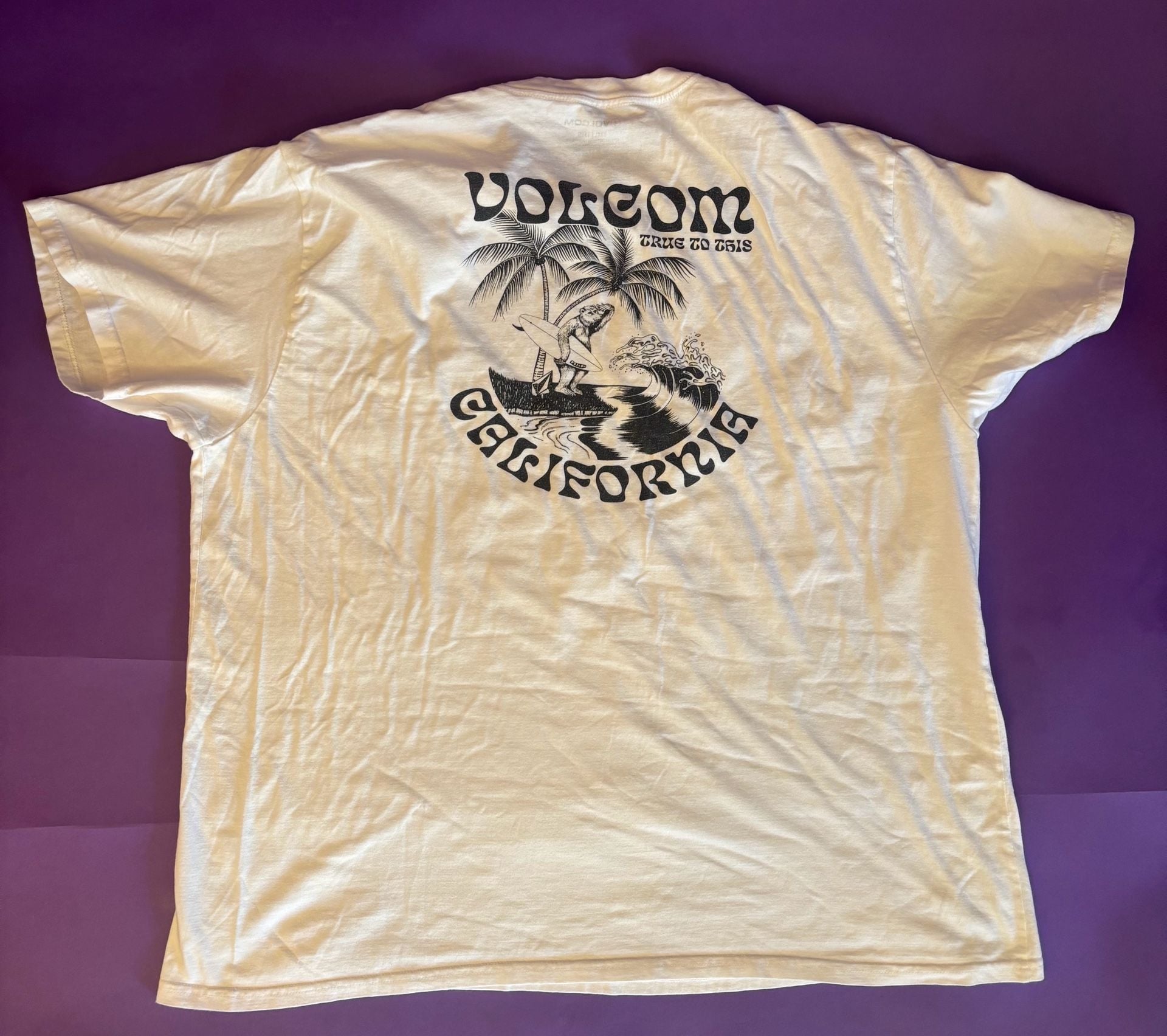 Volcom California Graphic T-Shirt Size XXXL White Cotton 3