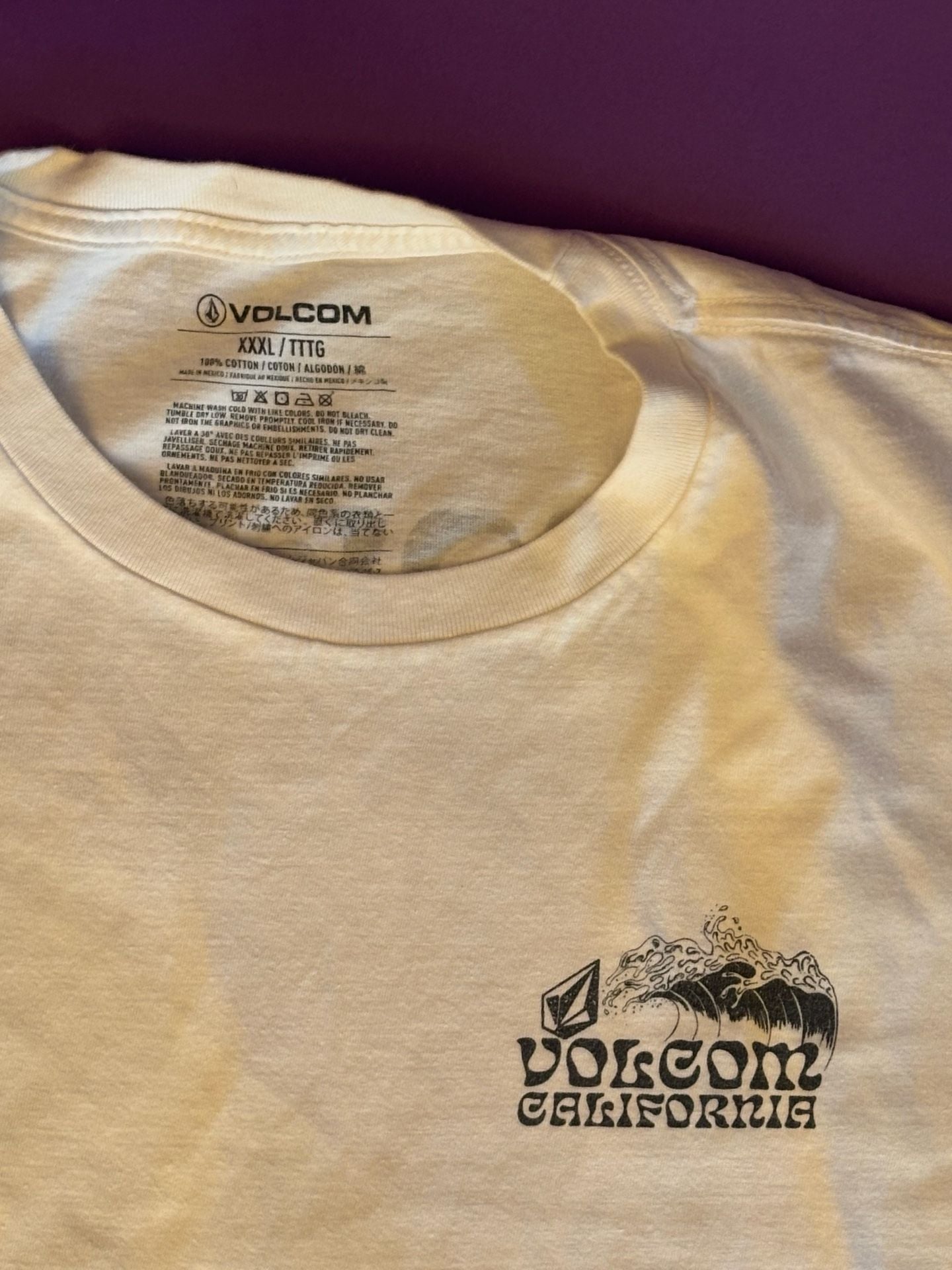Volcom California Graphic T-Shirt Size XXXL White Cotton 5