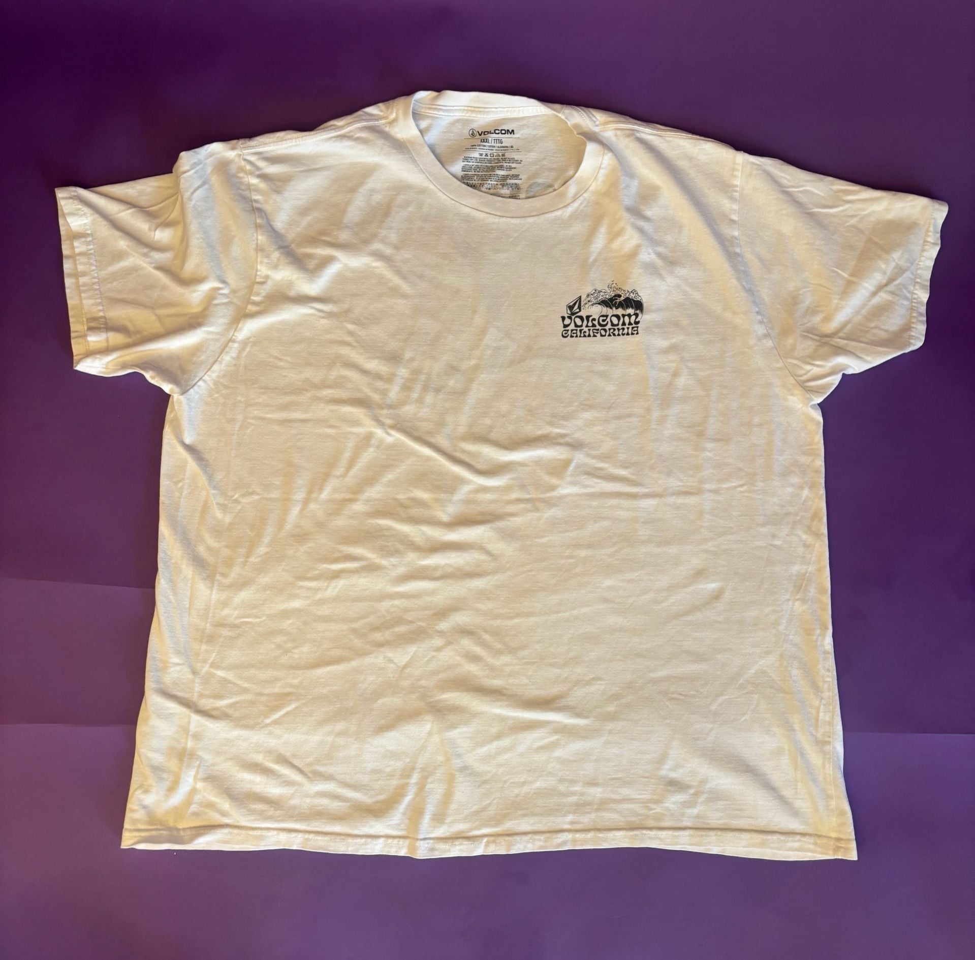 Volcom California Graphic T-Shirt Size XXXL White Cotton 7