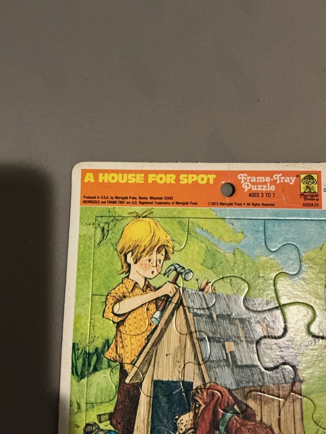 Merrigold Press A House For Spot Vintage 1973 Frame-Tray Puzzle 3
