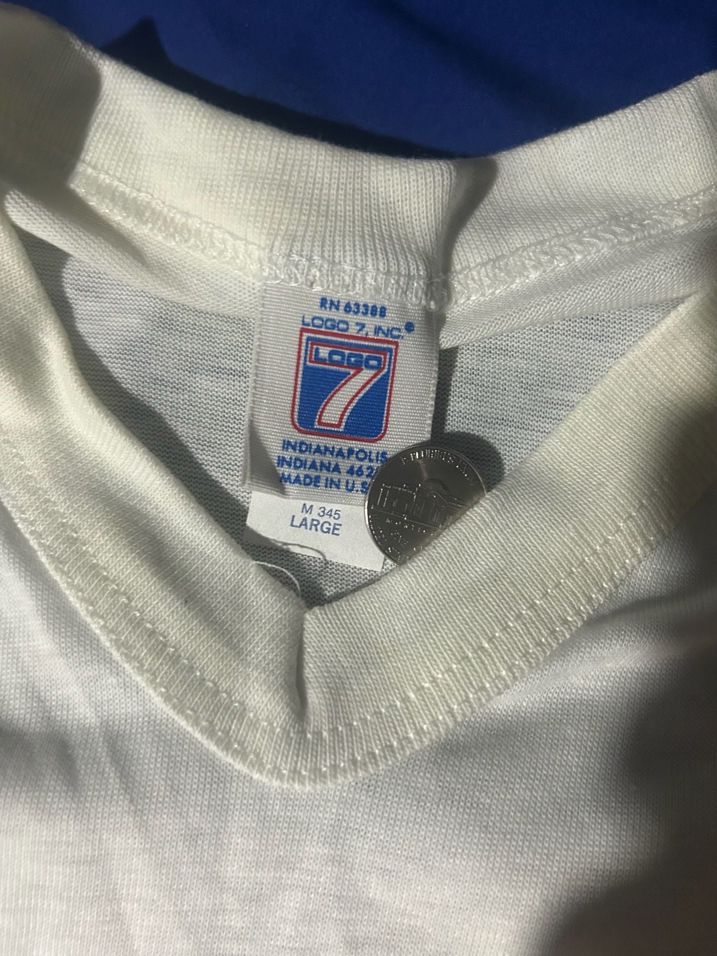 Logo 7 1991 NCAA Final Four Indianapolis T-Shirt Size Large Vintage White 4