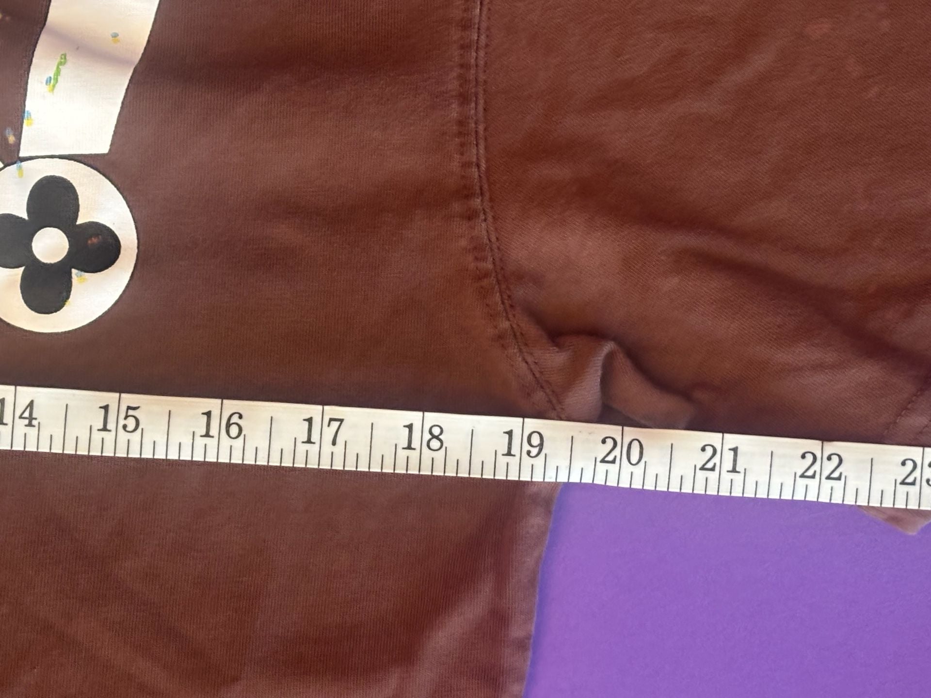 Louis Vuitton T-Shirt Size L Brown Logo Print 5
