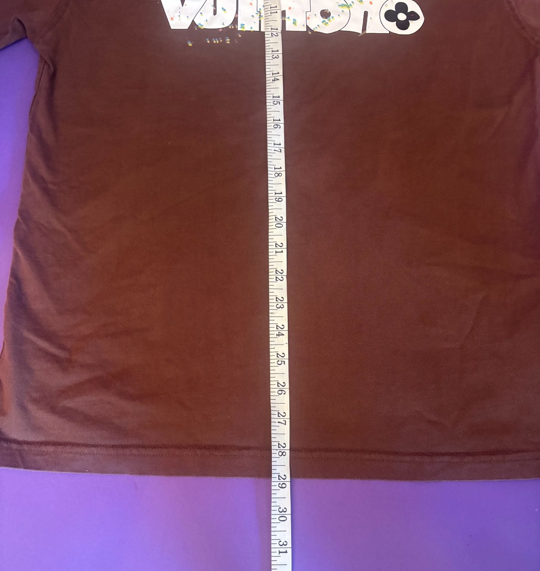Louis Vuitton T-Shirt Size L Brown Logo Print 6