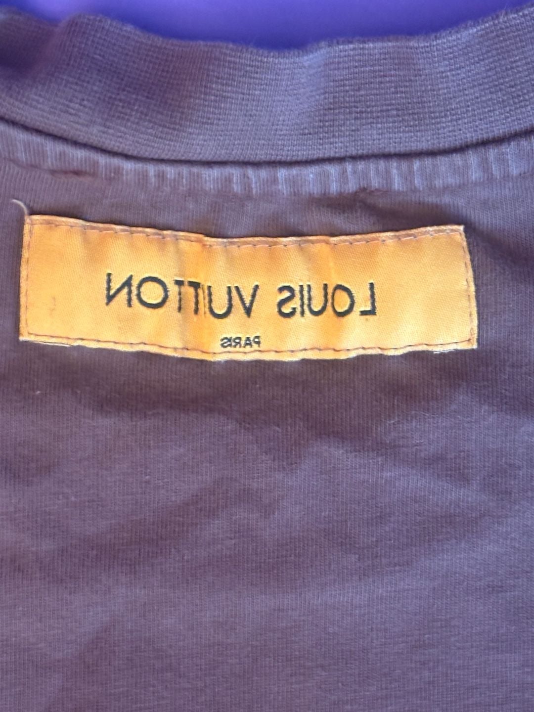 Louis Vuitton T-Shirt Size L Brown Logo Print 8