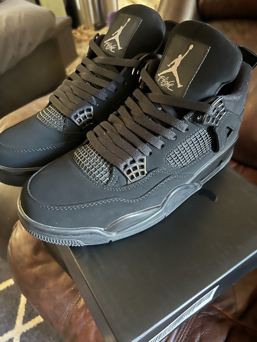 Jordan Air Jordan 4 Retro Black Cat Black Shoes 4