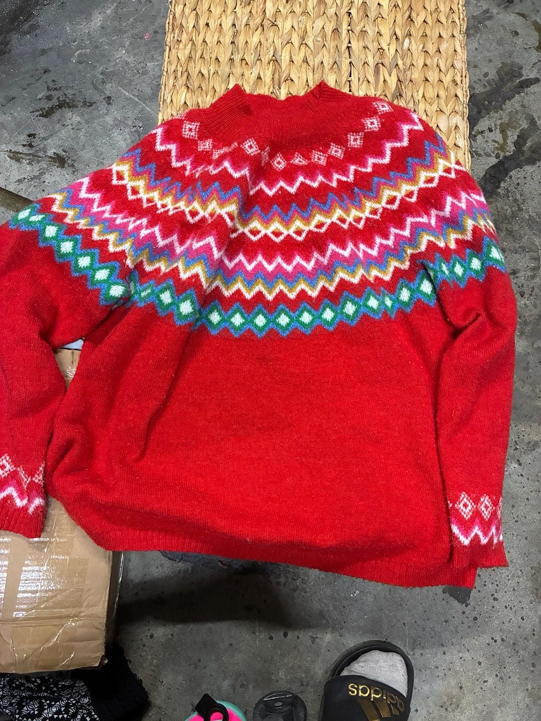 Croft & Barrow Fair Isle Sweater Red Size 1X WOMENS PLUS 2