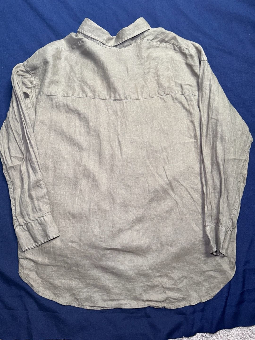 Aritzia Wilfred Women’s Linen Button Down Shirt XS Taupe Brown Oversized 4