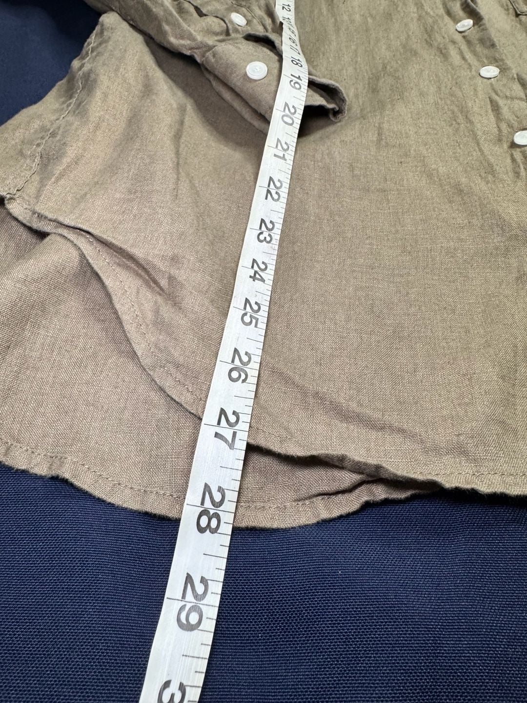 Aritzia Wilfred Women’s Linen Button Down Shirt XS Taupe Brown Oversized 7