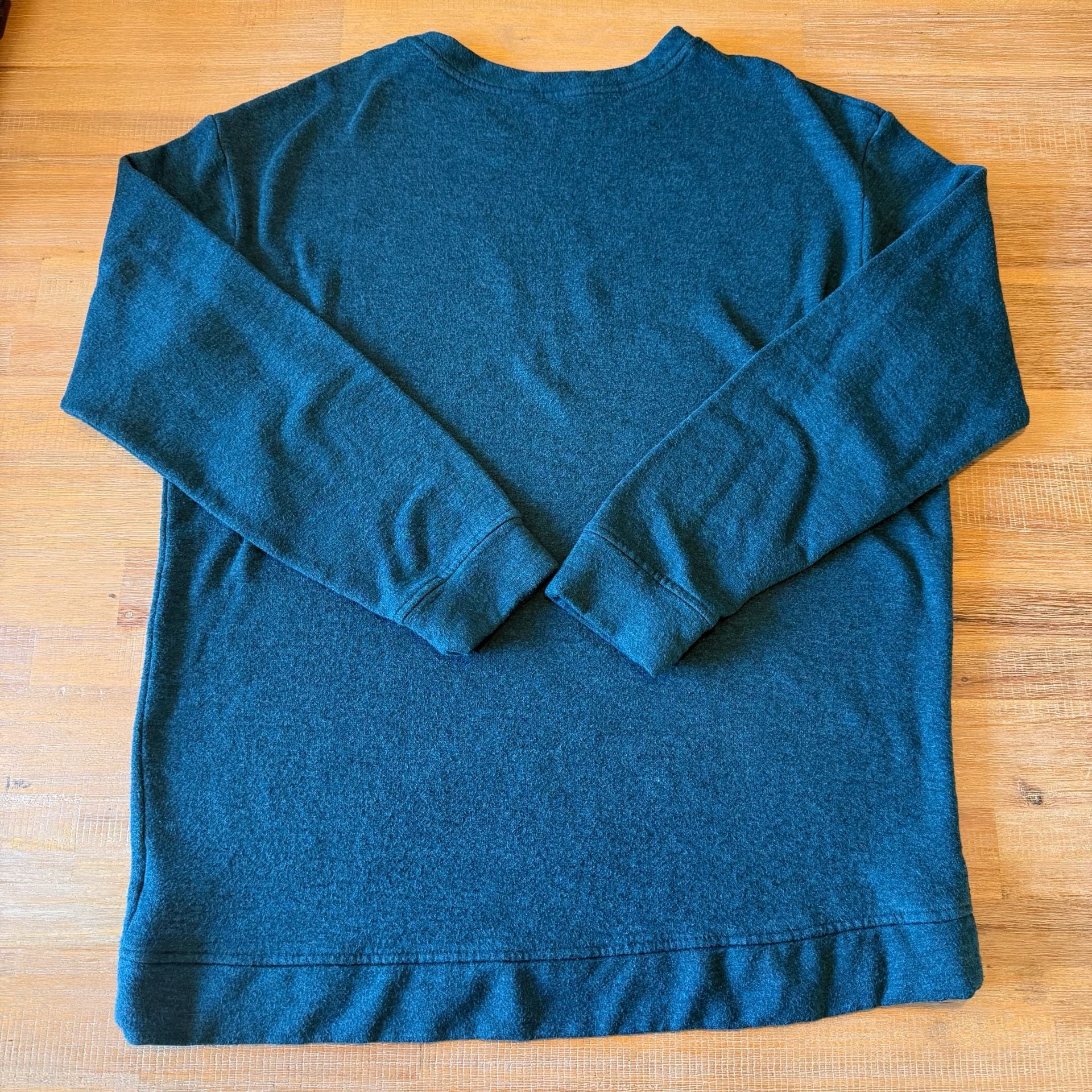 Orvis Classic Collection Fleece Sweatshirt Teal Green Pullover Top Medium M 3